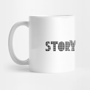 Storyteller grey and black check Mug
